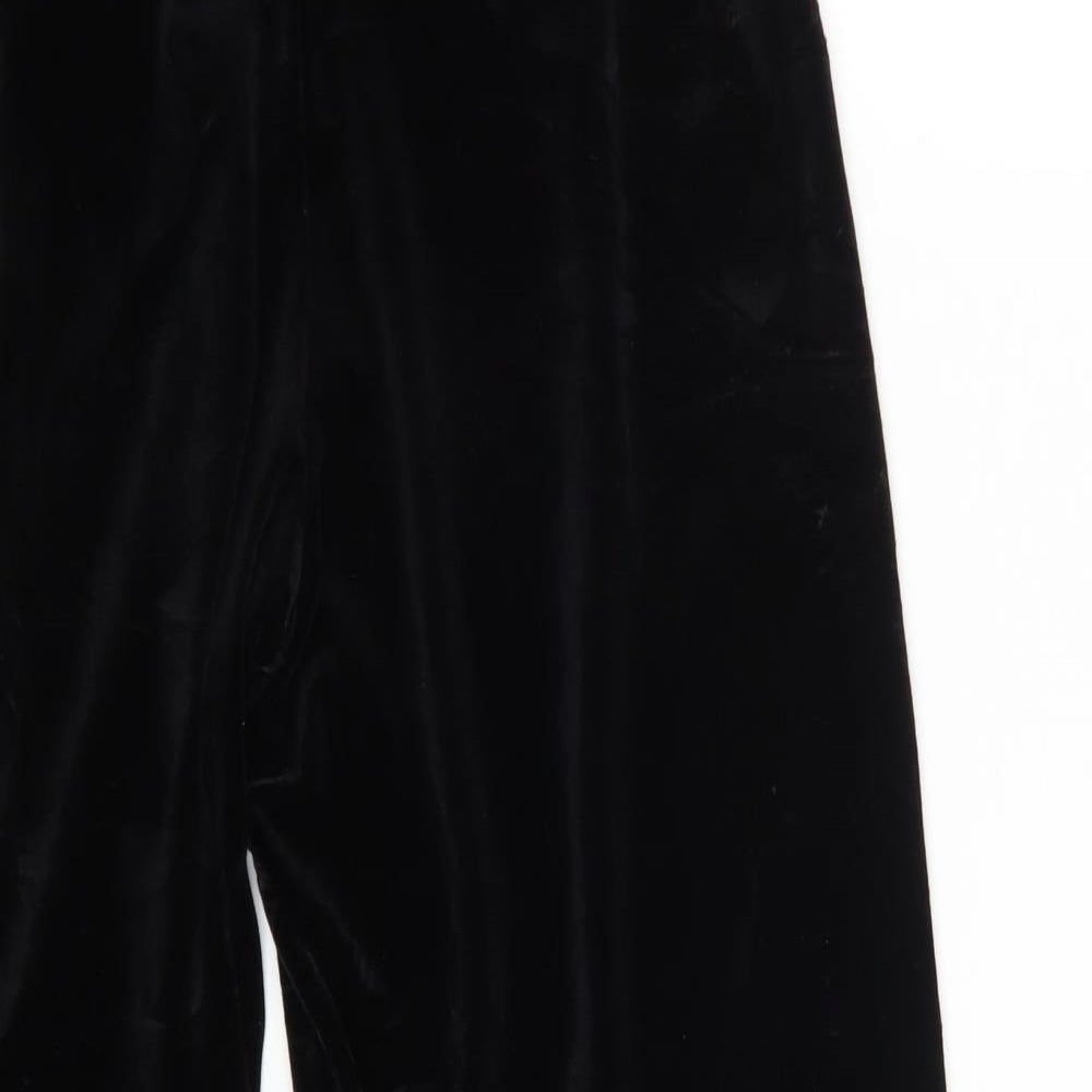 M&S Womens Black  Velvet Bloomer Trousers Size 12 L30 in