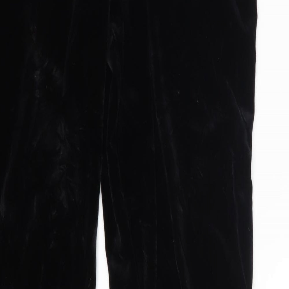 M&S Womens Black  Velvet Bloomer Trousers Size 12 L30 in