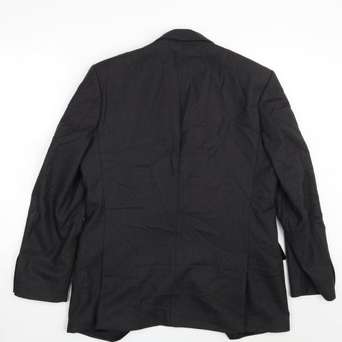Crombie Mens Black  Rayon Jacket Blazer Size 40