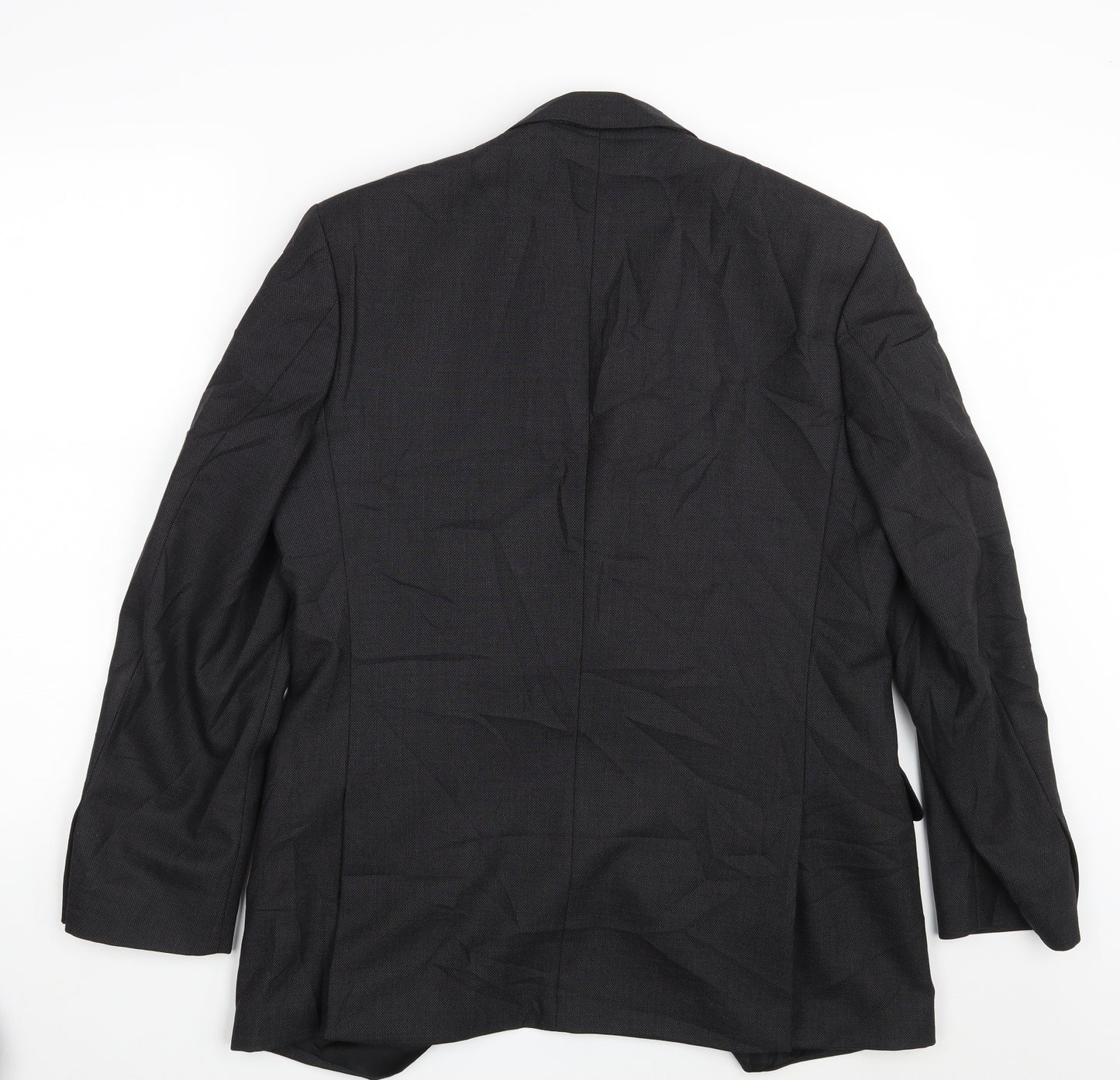 Crombie Mens Black  Rayon Jacket Blazer Size 40