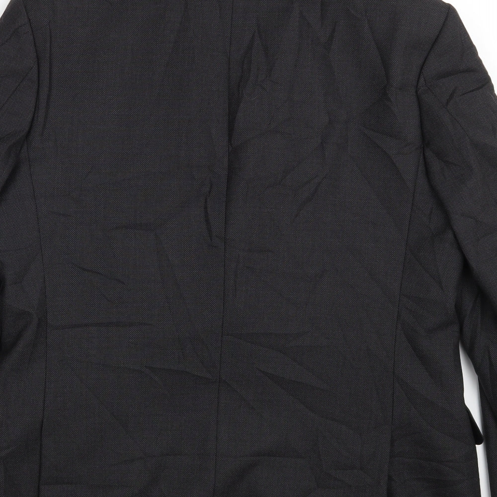 Crombie Mens Black  Rayon Jacket Blazer Size 40