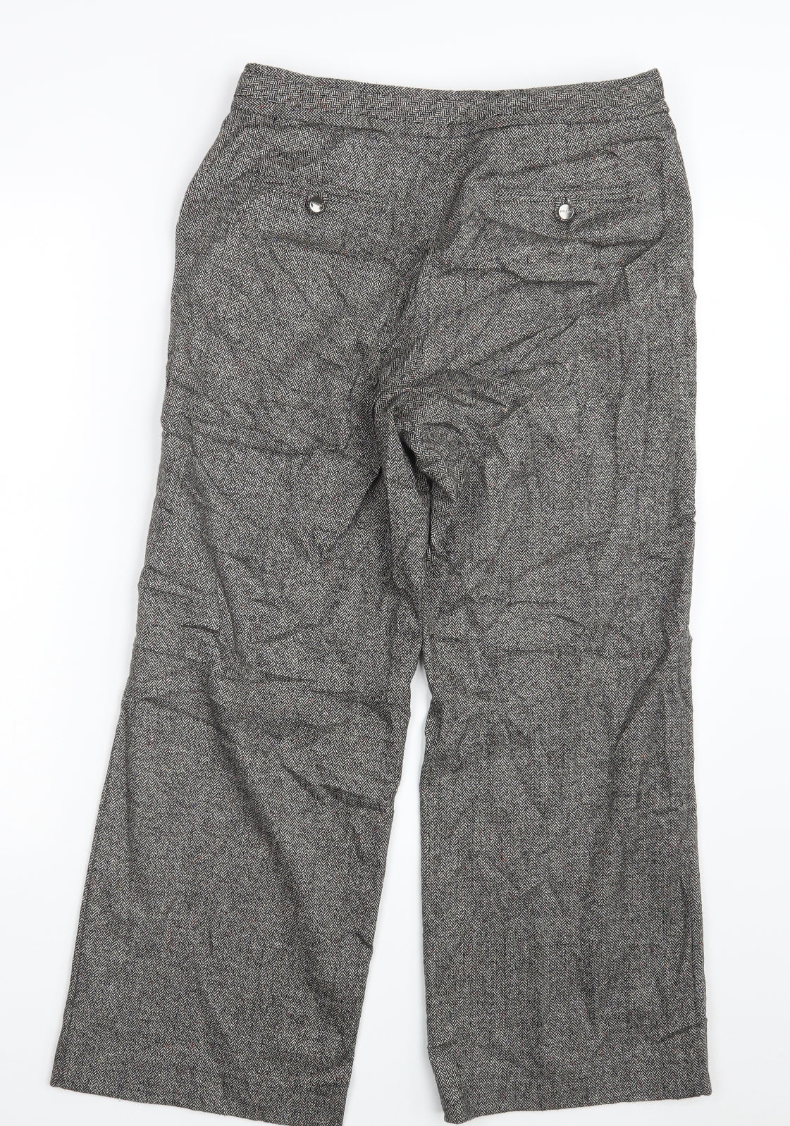 Per Una Womens Grey Herringbone  Bloomer Trousers Size 10 L27 in