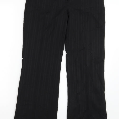 Dorothy Perkins Womens Black Striped  Dress Pants Trousers Size 6 L31 in