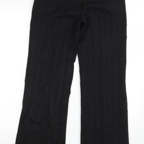 Dorothy Perkins Womens Black Striped  Dress Pants Trousers Size 6 L31 in