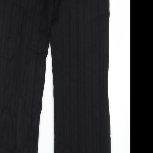 Dorothy Perkins Womens Black Striped  Dress Pants Trousers Size 6 L31 in