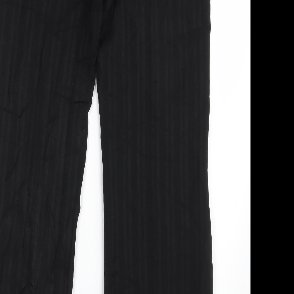 Dorothy Perkins Womens Black Striped  Dress Pants Trousers Size 6 L31 in