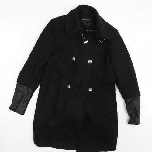 Dorothy Perkins Womens Black   Overcoat Coat Size 12