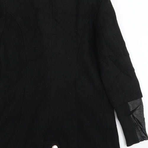 Dorothy Perkins Womens Black   Overcoat Coat Size 12