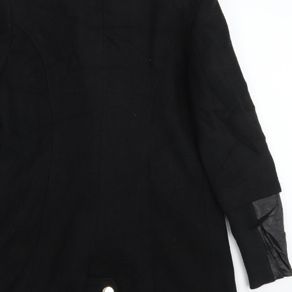 Dorothy Perkins Womens Black   Overcoat Coat Size 12