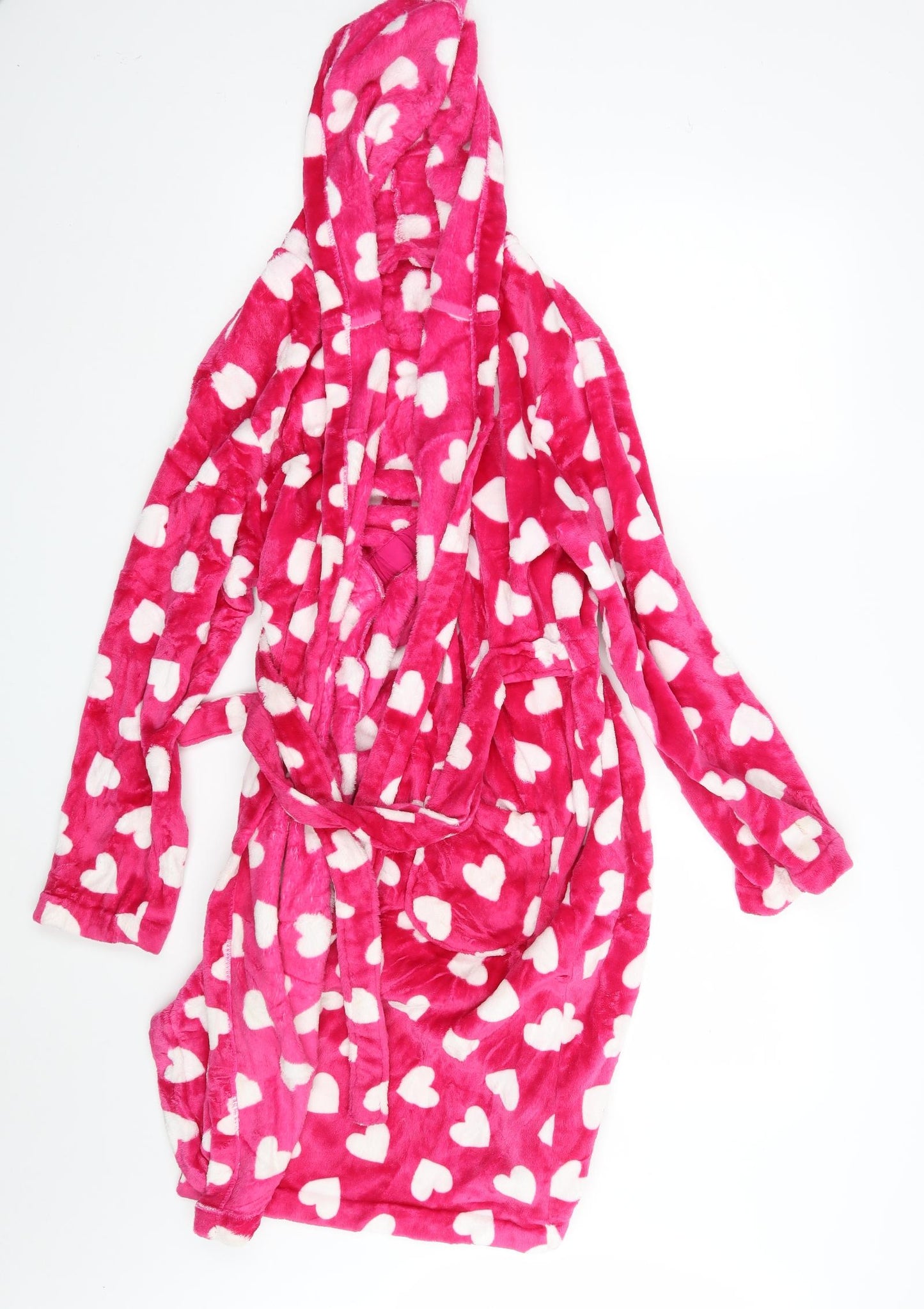 Preworn Womens Pink Polka Dot  Top Robe One Size