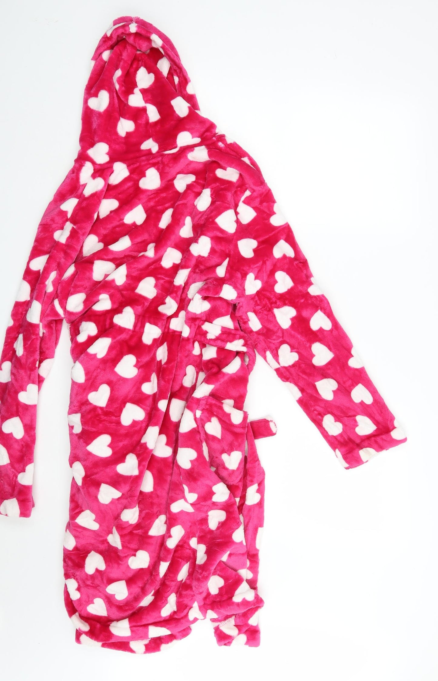 Preworn Womens Pink Polka Dot  Top Robe One Size