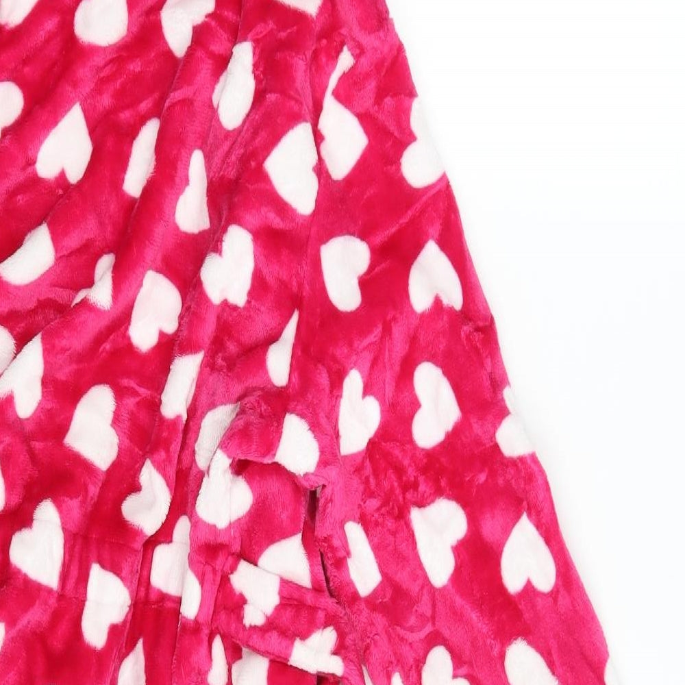 Preworn Womens Pink Polka Dot  Top Robe One Size