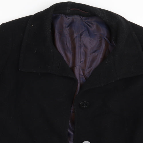 Marcona Womens Black   Overcoat Coat Size 16