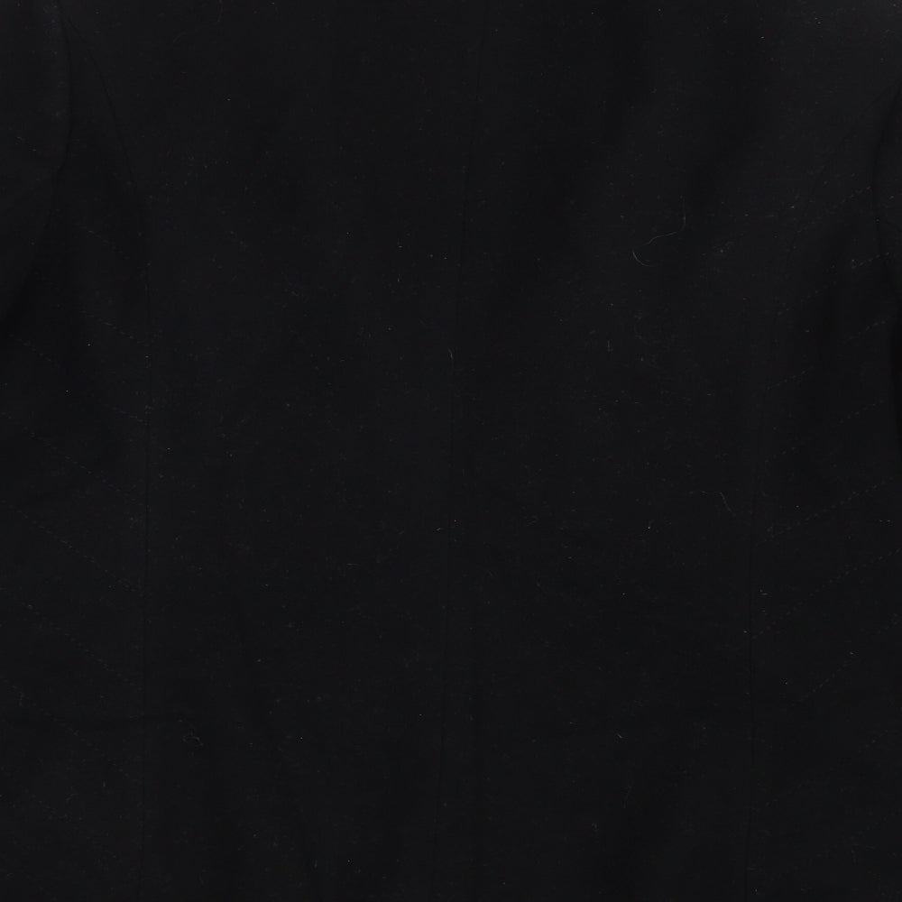 Marcona Womens Black   Overcoat Coat Size 16