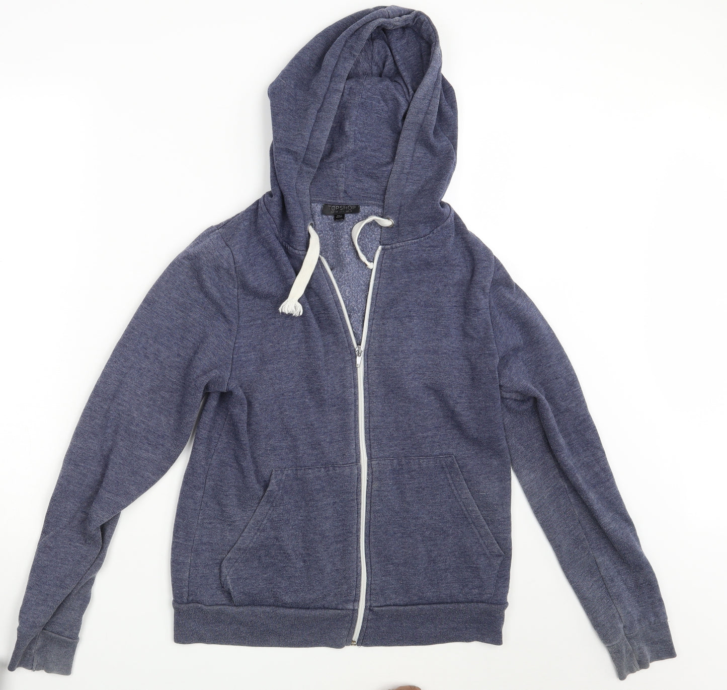 Topshop Womens Blue   Full Zip Hoodie Size 10