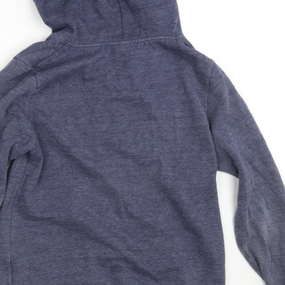 Topshop Womens Blue   Full Zip Hoodie Size 10