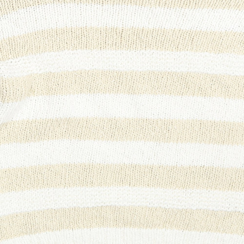 Primark Womens White Striped  Pullover Jumper Size 12