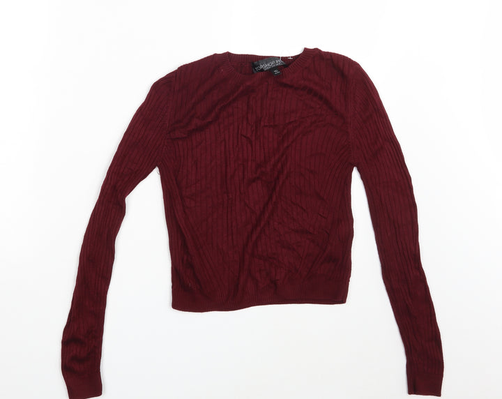Topshop Womens Purple Pullover Sweatshirt Size 10
