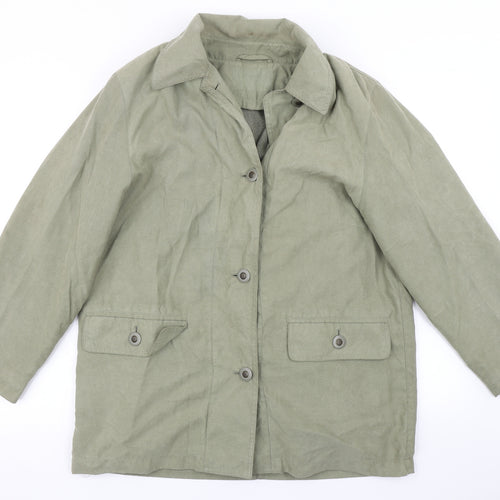 Preworn Womens Green   Overcoat Coat Size 12