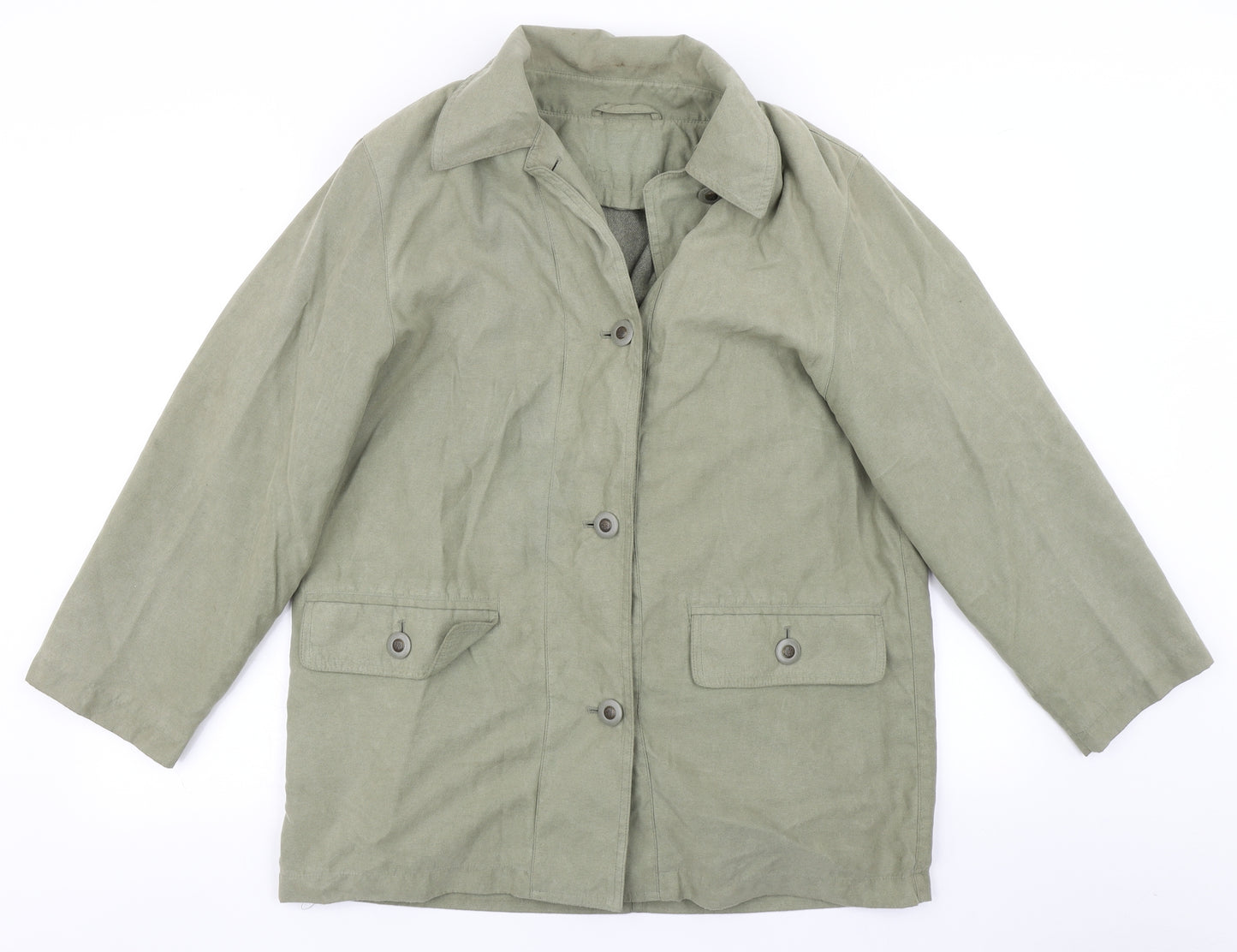 Preworn Womens Green   Overcoat Coat Size 12