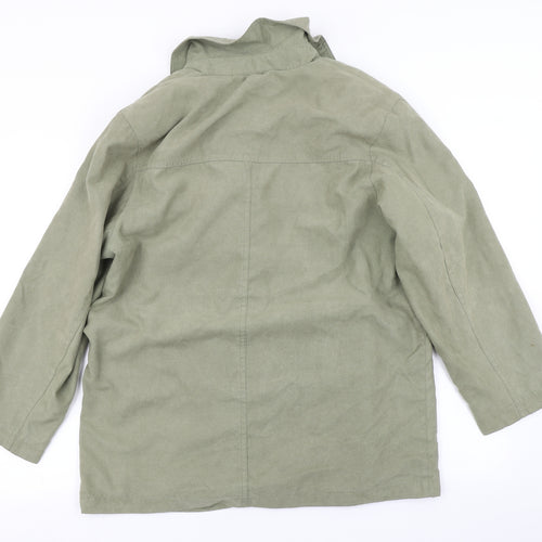 Preworn Womens Green   Overcoat Coat Size 12
