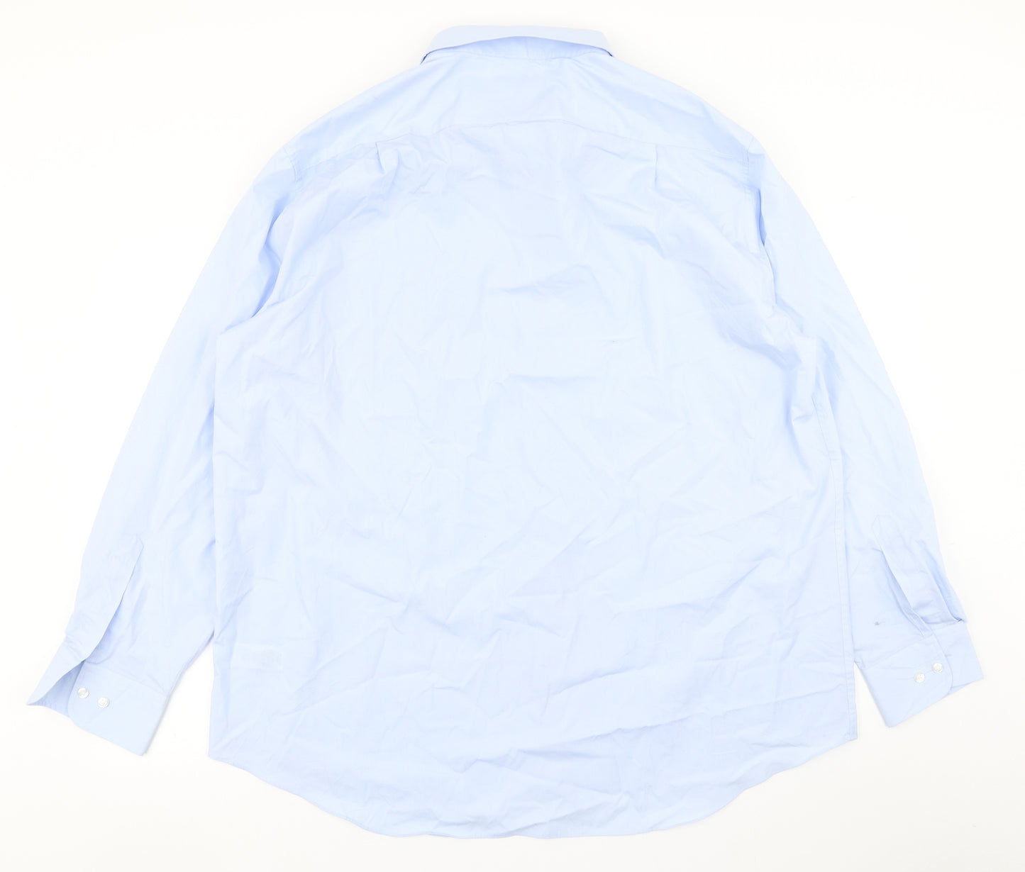 M&S Mens Blue    Dress Shirt Size 18.5