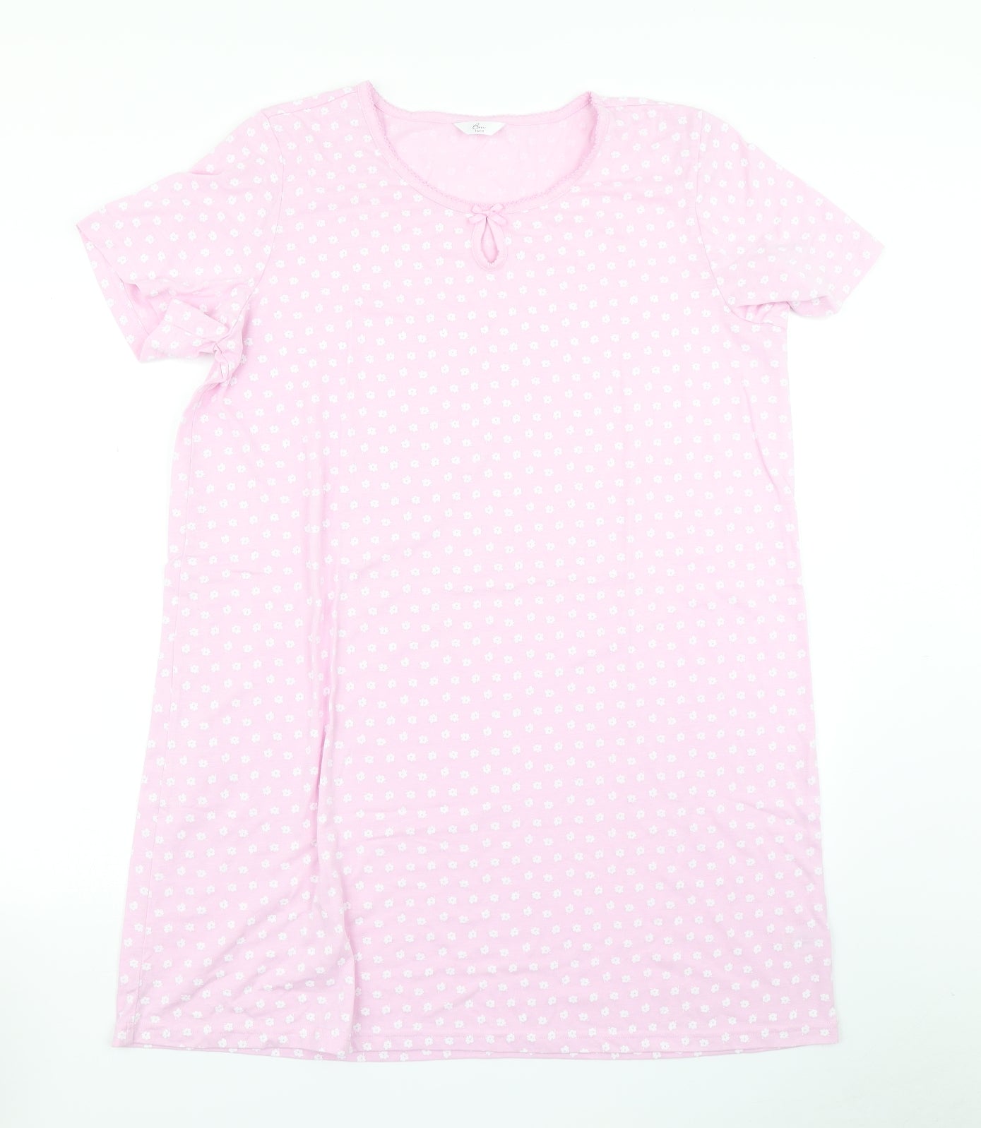 BM Womens Pink Floral  Top Nightshirt Size 16