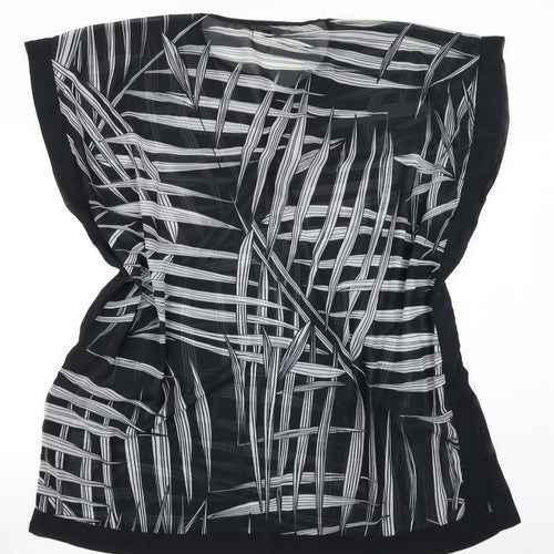 John Lewis Womens Black Geometric  Tunic Blouse Size L