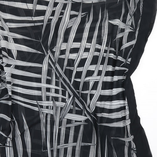 John Lewis Womens Black Geometric  Tunic Blouse Size L