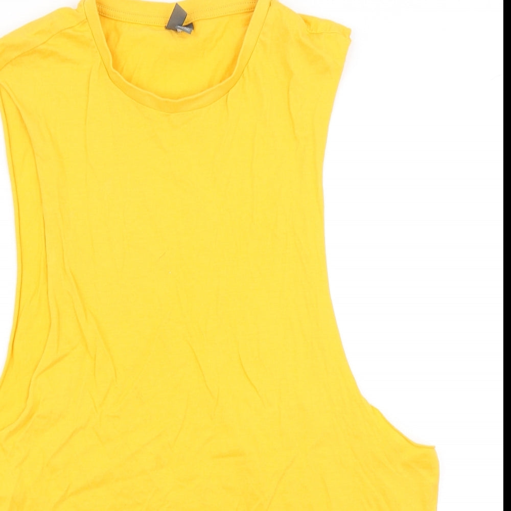 ASOS Mens Yellow    T-Shirt Size S  - Tank Vest
