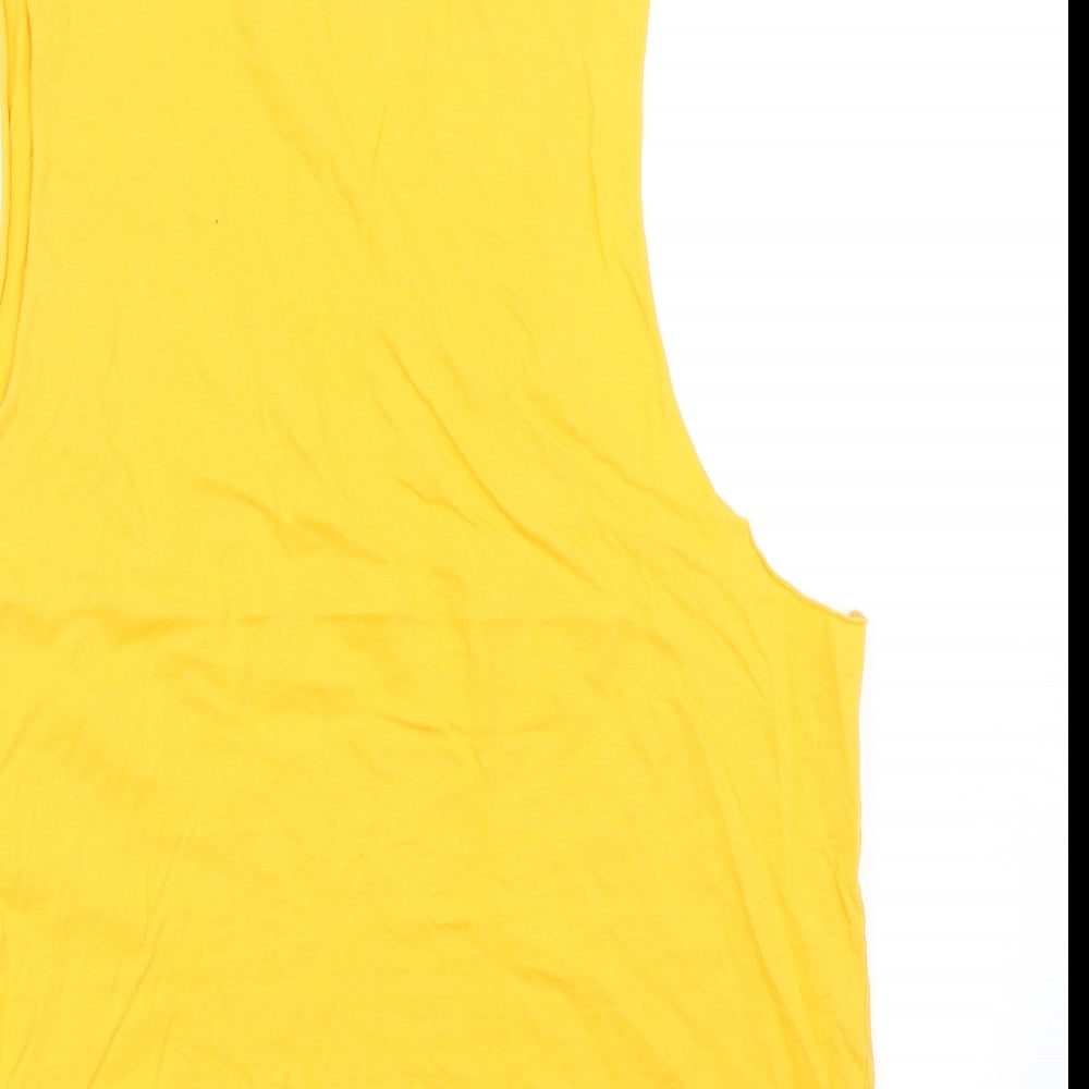 ASOS Mens Yellow    T-Shirt Size S  - Tank Vest