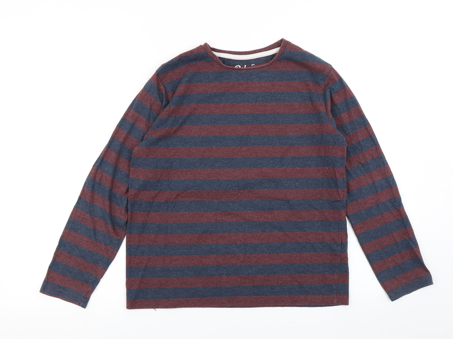Rebel Boys Blue Striped  Basic T-Shirt Size 11-12 Years