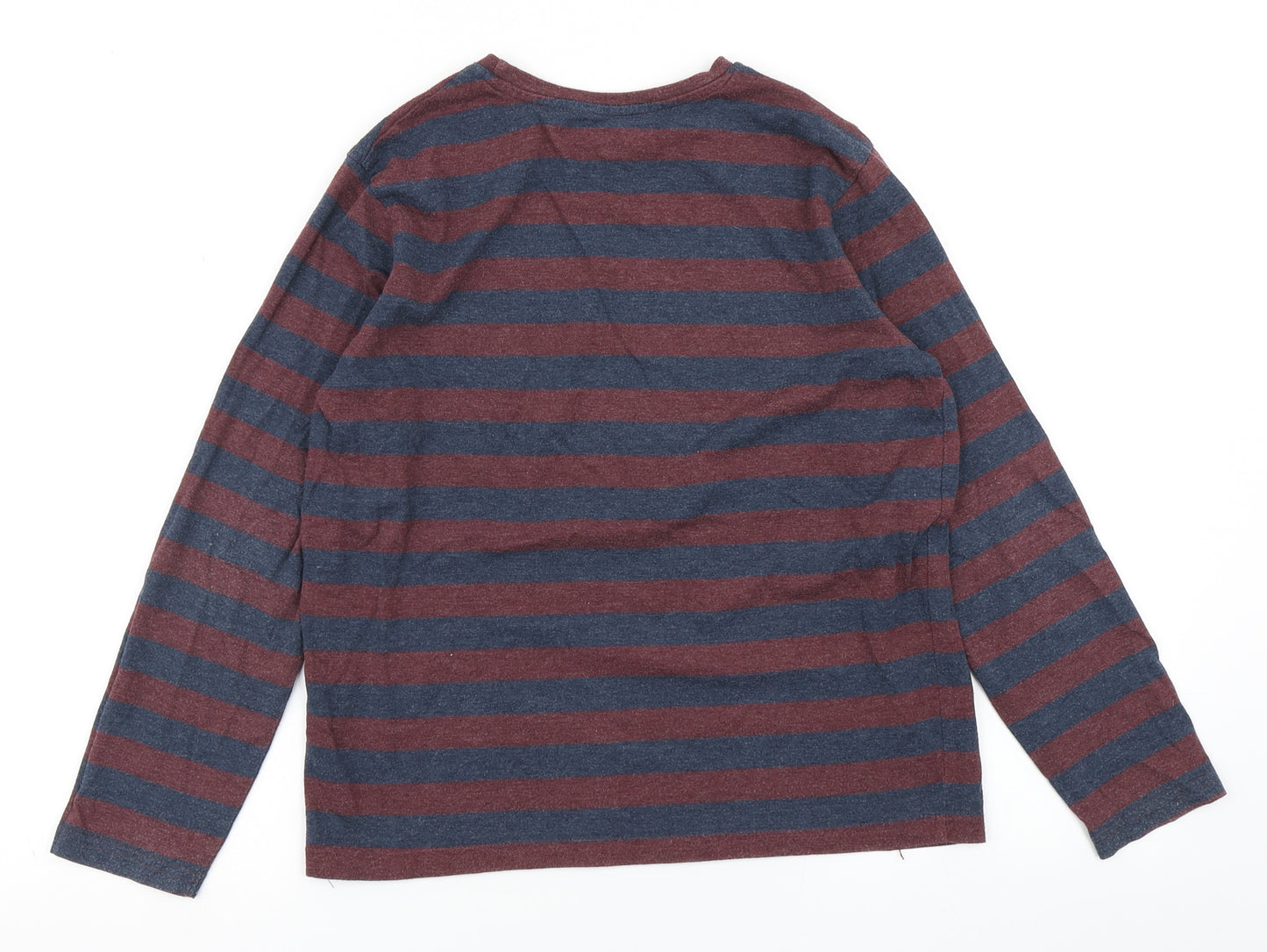 Rebel Boys Blue Striped  Basic T-Shirt Size 11-12 Years