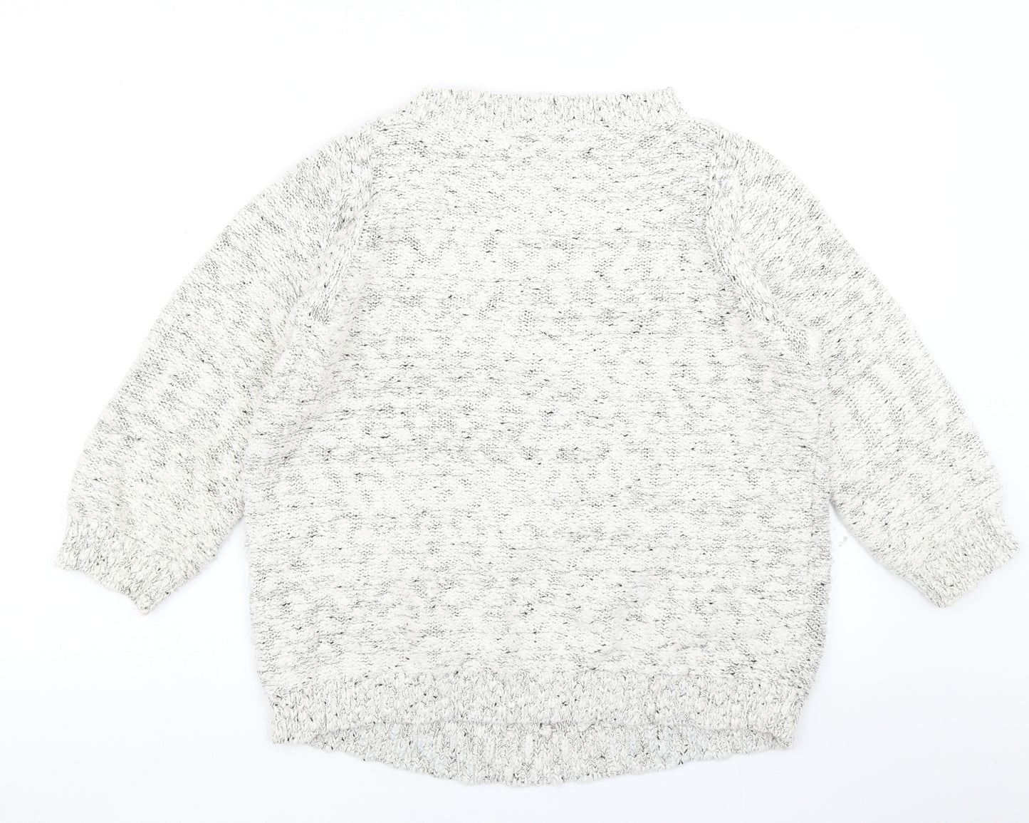 M&S Collection Womens Ivory  Knit Pullover Jumper Size 12