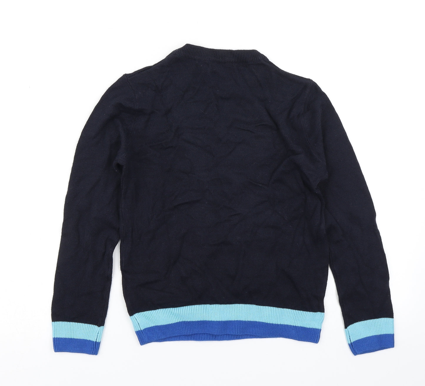 M&S Boys Blue  Knit Pullover Jumper Size 8-9 Years  - Christmas Jumper