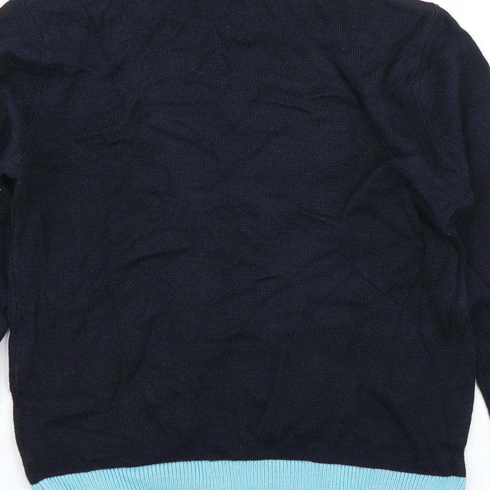 M&S Boys Blue  Knit Pullover Jumper Size 8-9 Years  - Christmas Jumper