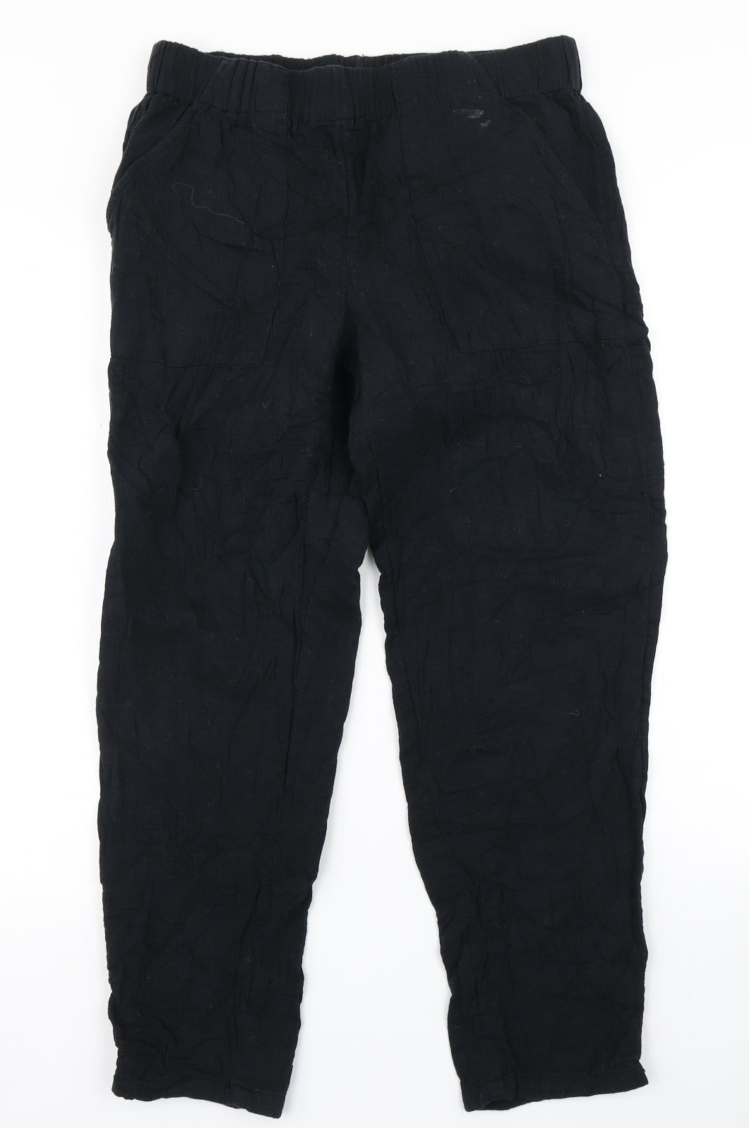 Per Una Womens Black   Chino Trousers Size 12 L25 in