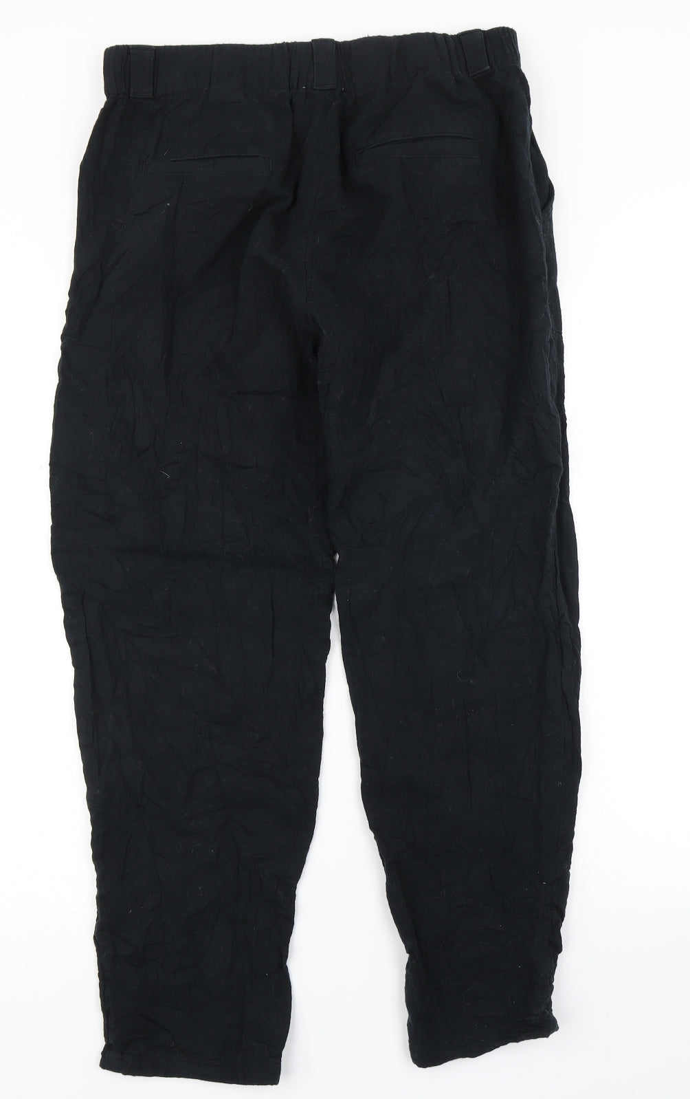 Per Una Womens Black   Chino Trousers Size 12 L25 in