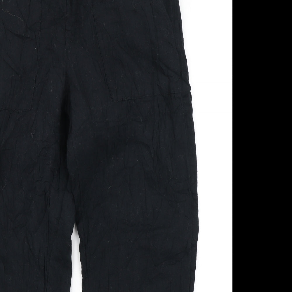 Per Una Womens Black   Chino Trousers Size 12 L25 in