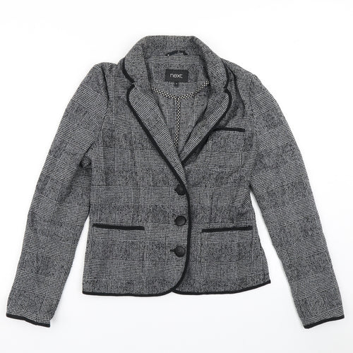 NEXT Womens Grey Check  Jacket Blazer Size 10