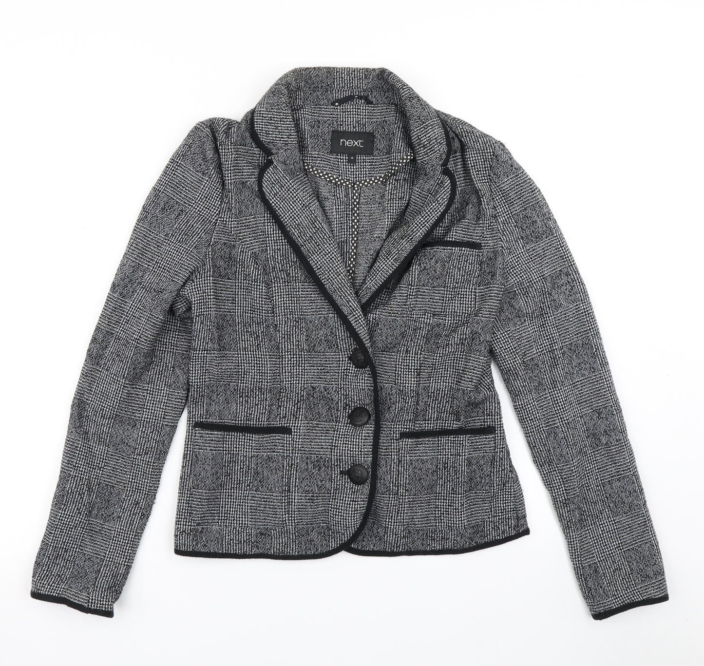 NEXT Womens Grey Check  Jacket Blazer Size 10