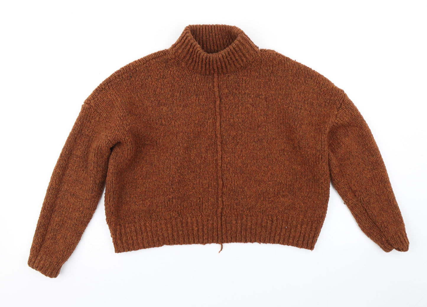 New Look Womens Brown  Knit Pullover Jumper Size 10  - Cropped
