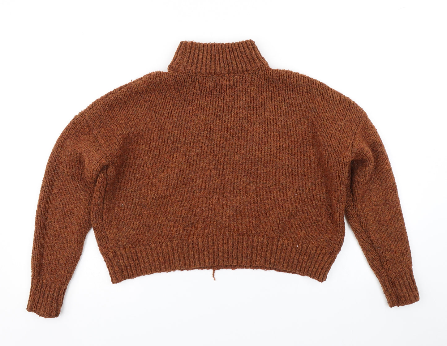 New Look Womens Brown  Knit Pullover Jumper Size 10  - Cropped