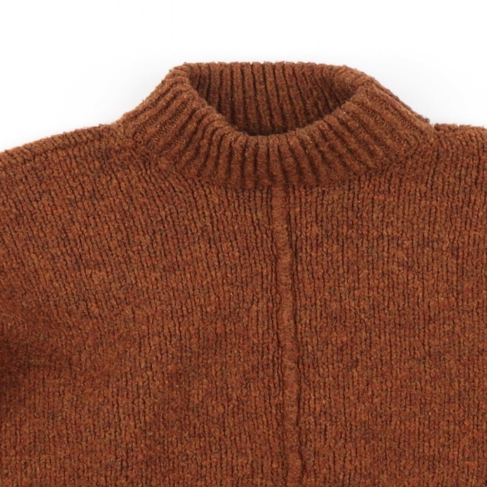 New Look Womens Brown  Knit Pullover Jumper Size 10  - Cropped