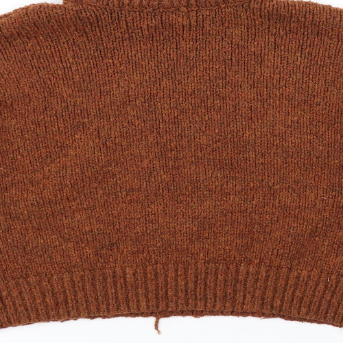 New Look Womens Brown  Knit Pullover Jumper Size 10  - Cropped