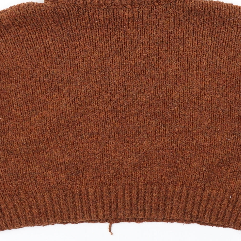 New Look Womens Brown  Knit Pullover Jumper Size 10  - Cropped