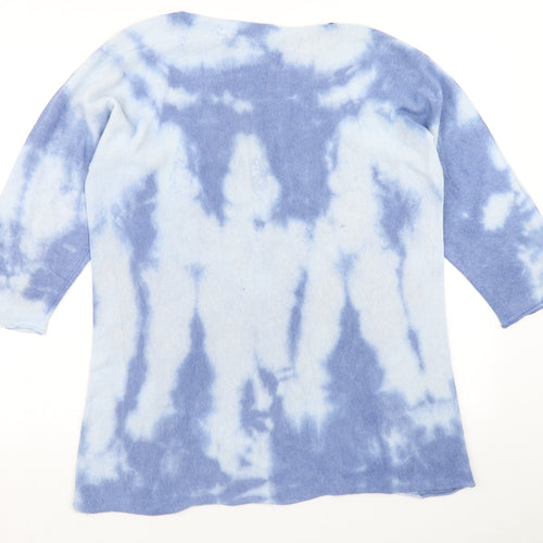 Collezione Gaia Womens Blue  Knit Pullover Jumper Size M  - Tie dye