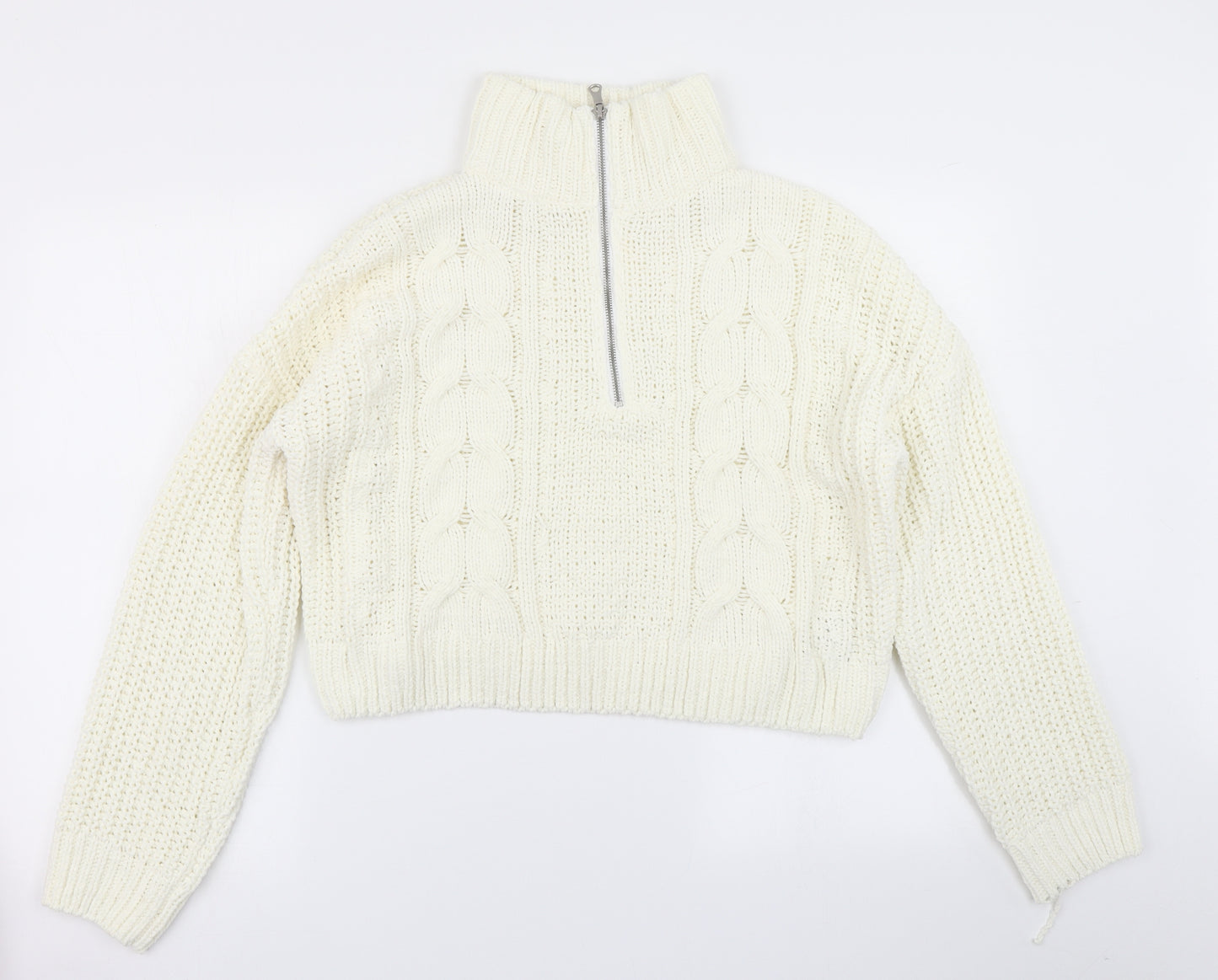 Urban Outfitters Womens White  Knit Pullover Jumper Size M  - Cropped