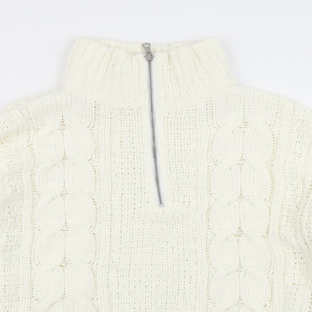 Urban Outfitters Womens White  Knit Pullover Jumper Size M  - Cropped