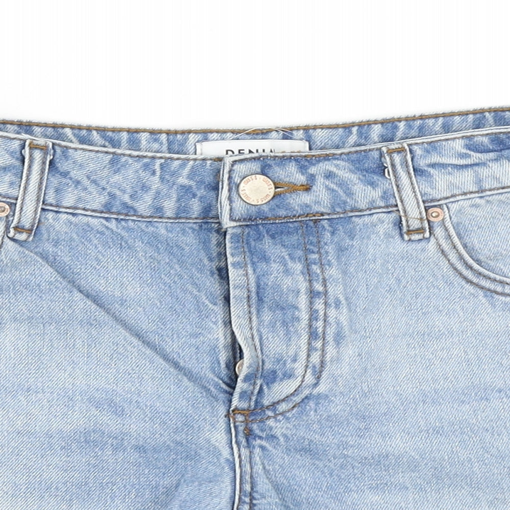 Miss Selfridge Womens Blue  Denim Hot Pants Shorts Size 8 - distressed